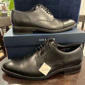 Cole Haan Black Leather Oxfords Waterproof size 10.5